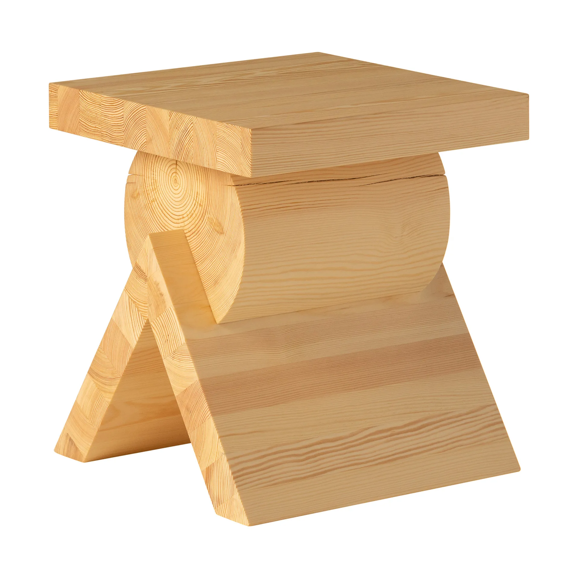 006 AA Side Table mesa auxiliar, Pinho encerado a óleo mate, 40x40x45 cm Vaarnii