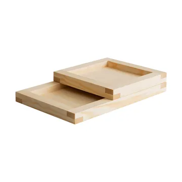 009 Tray tabuleiro - Madeira de pinho oleada, 54x33x6 cm - Vaarnii