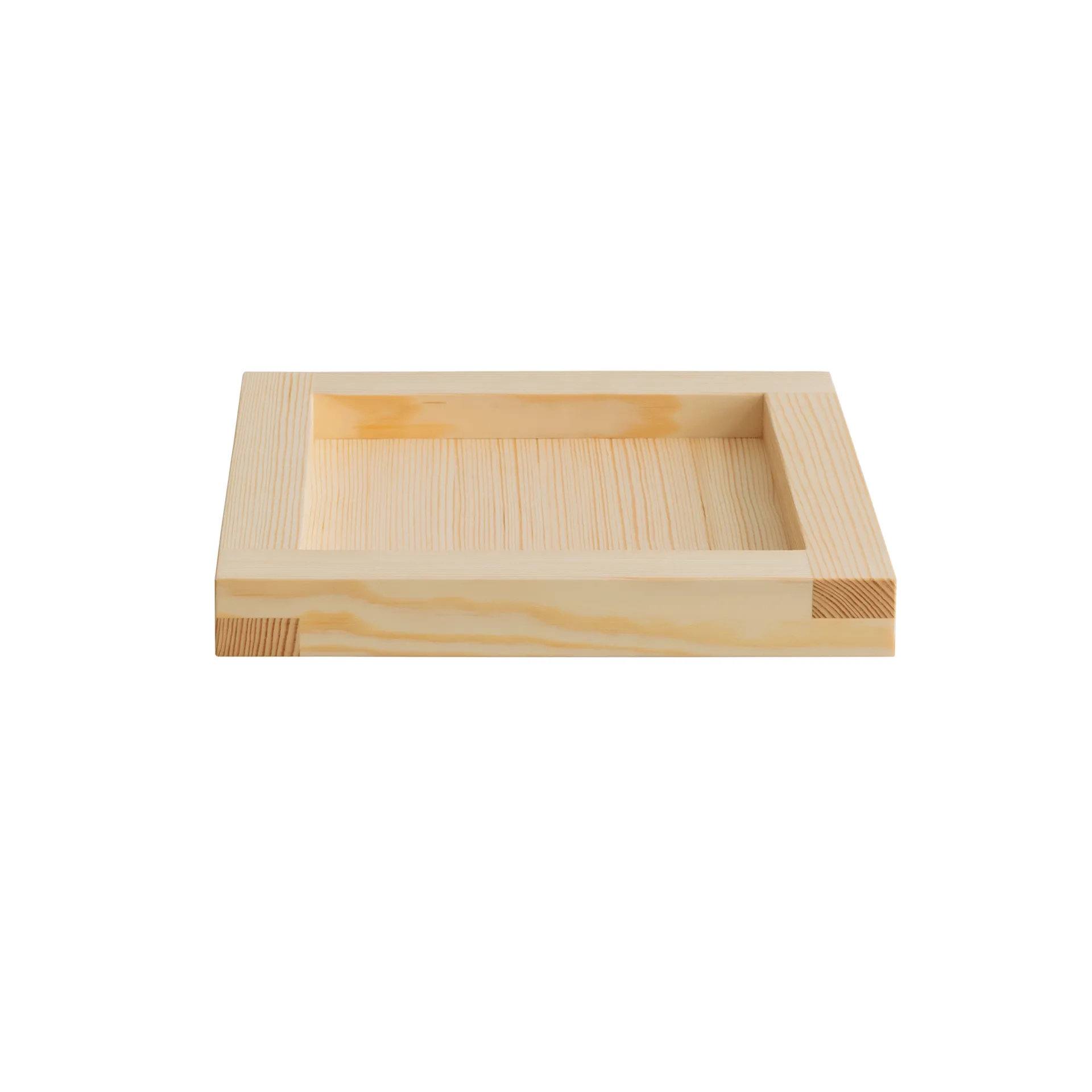 009 Tray tabuleiro, Pinho encerado a óleo, 33x33x6 cm Vaarnii
