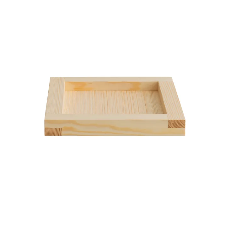 009 Tray tabuleiro - Pinho encerado a óleo, 33x33x6 cm - Vaarnii