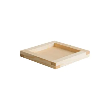 009 Tray tabuleiro - Pinho encerado a óleo, 33x33x6 cm - Vaarnii