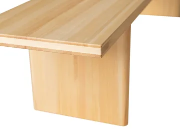 012 Kolmio Bench banco - Pinho encerado a óleo mate, 227x42x45 cm - Vaarnii