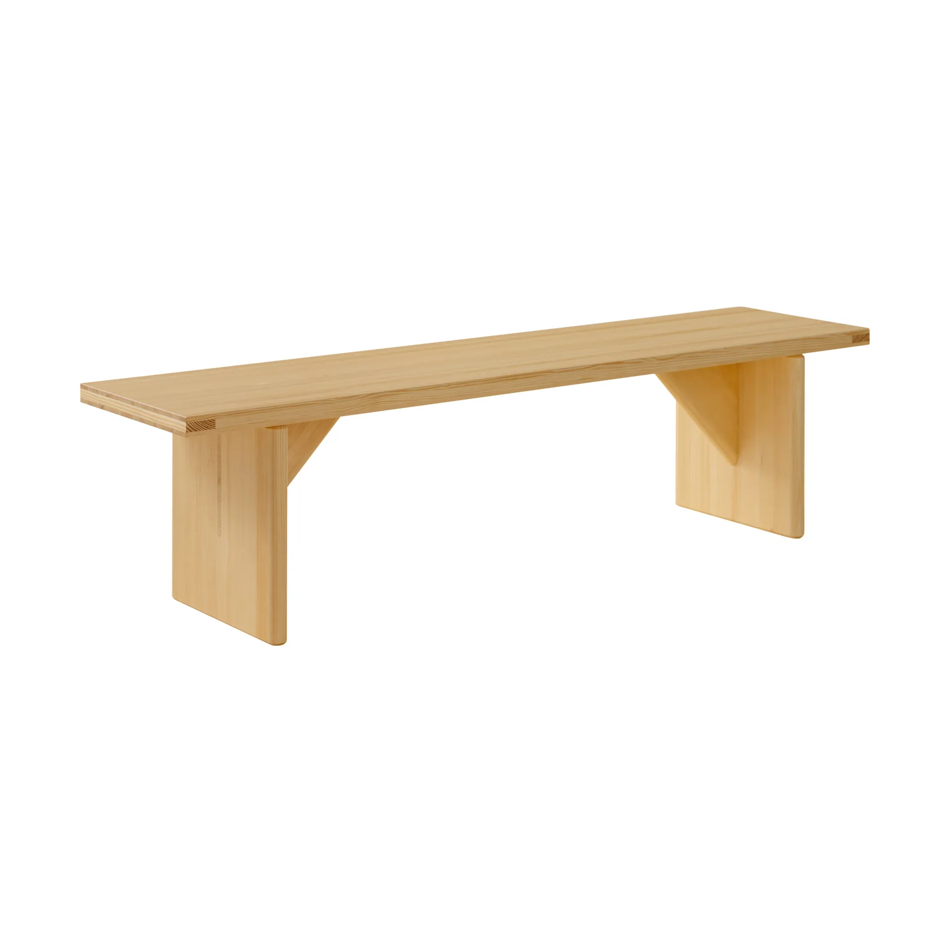 012 Kolmio Bench banco, Pinho oleado mate, 176x42x45 cm Vaarnii