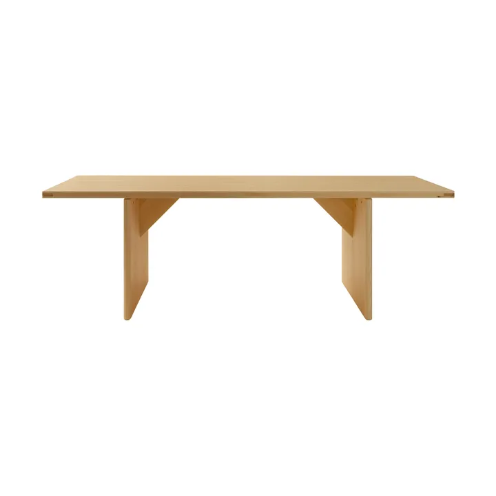 012 Kolmio Dining Table mesa - Pinho encerado a óleo fosco, 227x95x72 cm - Vaarnii