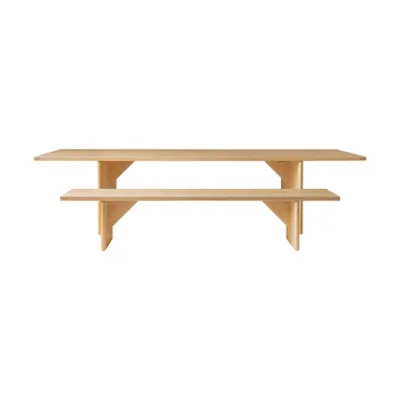 012 Kolmio Dining Table mesa - Pinho oleado mate, 305x99x72 cm - Vaarnii