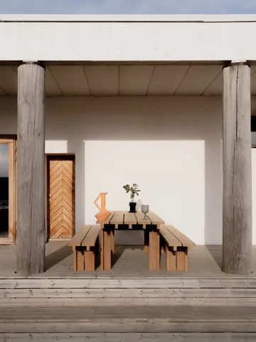 013 Osa Outdoor Bench banco - Madeira de pinho termotratada, 333x37x49 cm - Vaarnii