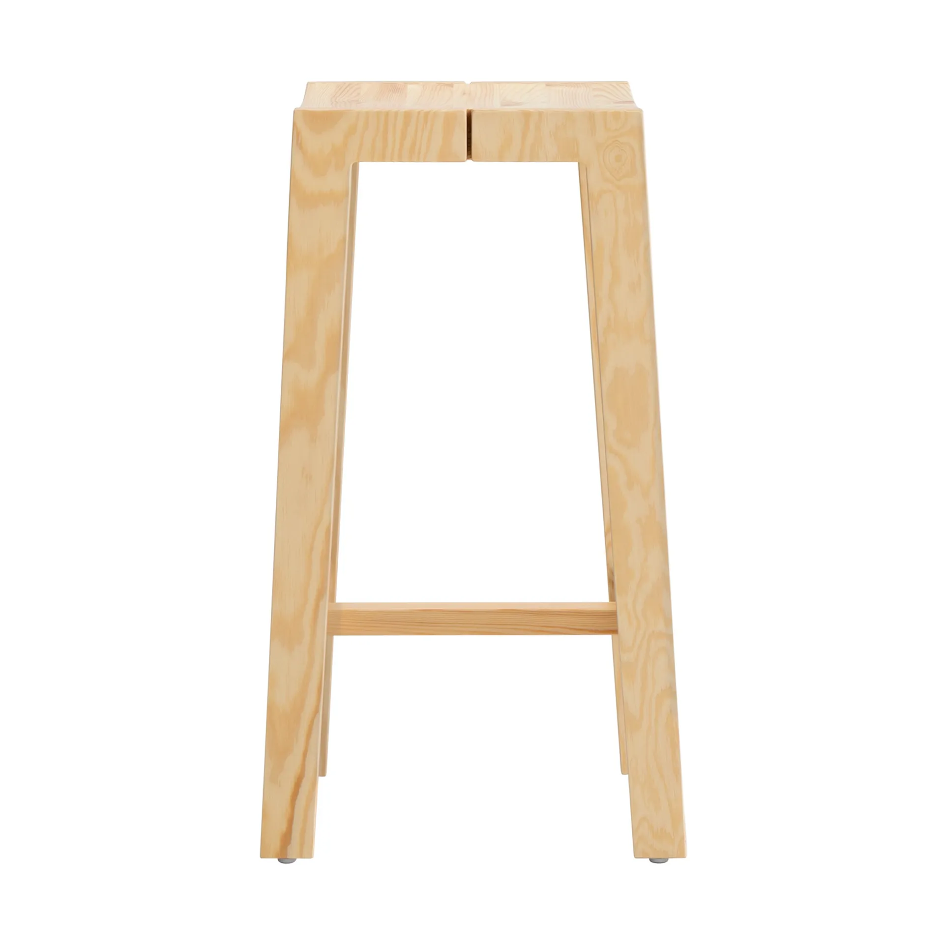 016 Maasto Bar Stool banco de bar, Pinho encerado a óleo mate, 65 cm Vaarnii