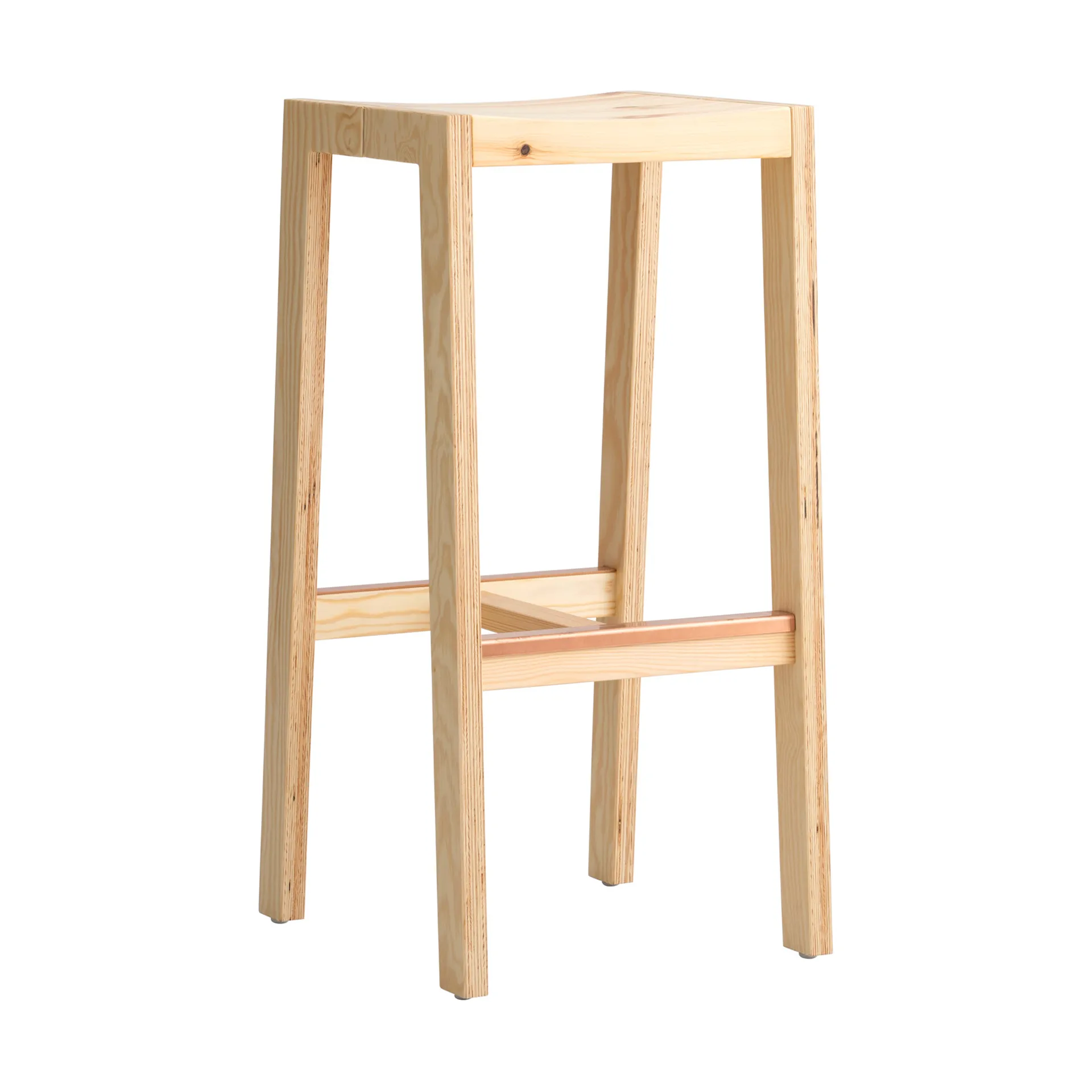 016 Maasto Bar Stool banco de bar, Pinho oleado mate, 75 cm Vaarnii