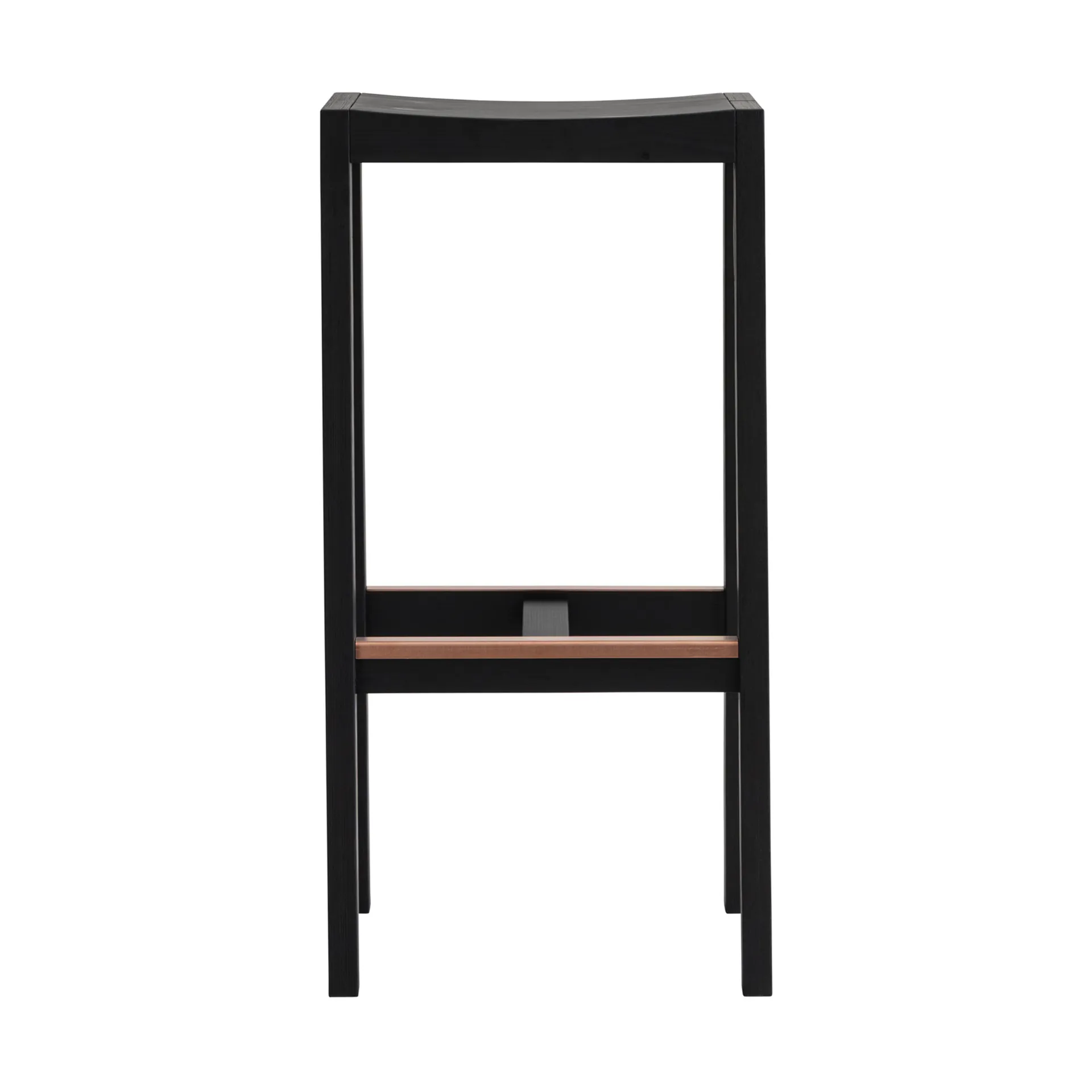 016 Maasto Bar Stool banco de bar, Pinho tingido de preto, 75 cm Vaarnii