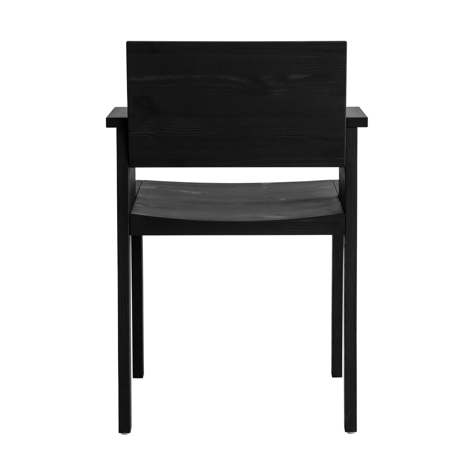 016 Maasto Dining Armchair cadeira de braços, Pinho tingido de preto Vaarnii