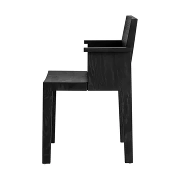 016 Maasto Dining Armchair cadeira de braços - Pinho tingido de preto - Vaarnii