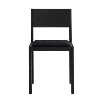 016 Maasto Dining Chair cadeira - Pinho tingido de preto, assento estofado preto - Vaarnii
