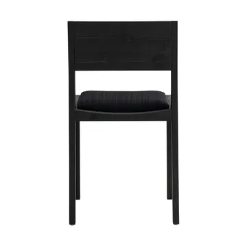 016 Maasto Dining Chair cadeira - Pinho tingido de preto, frente revestida de preto - Vaarnii