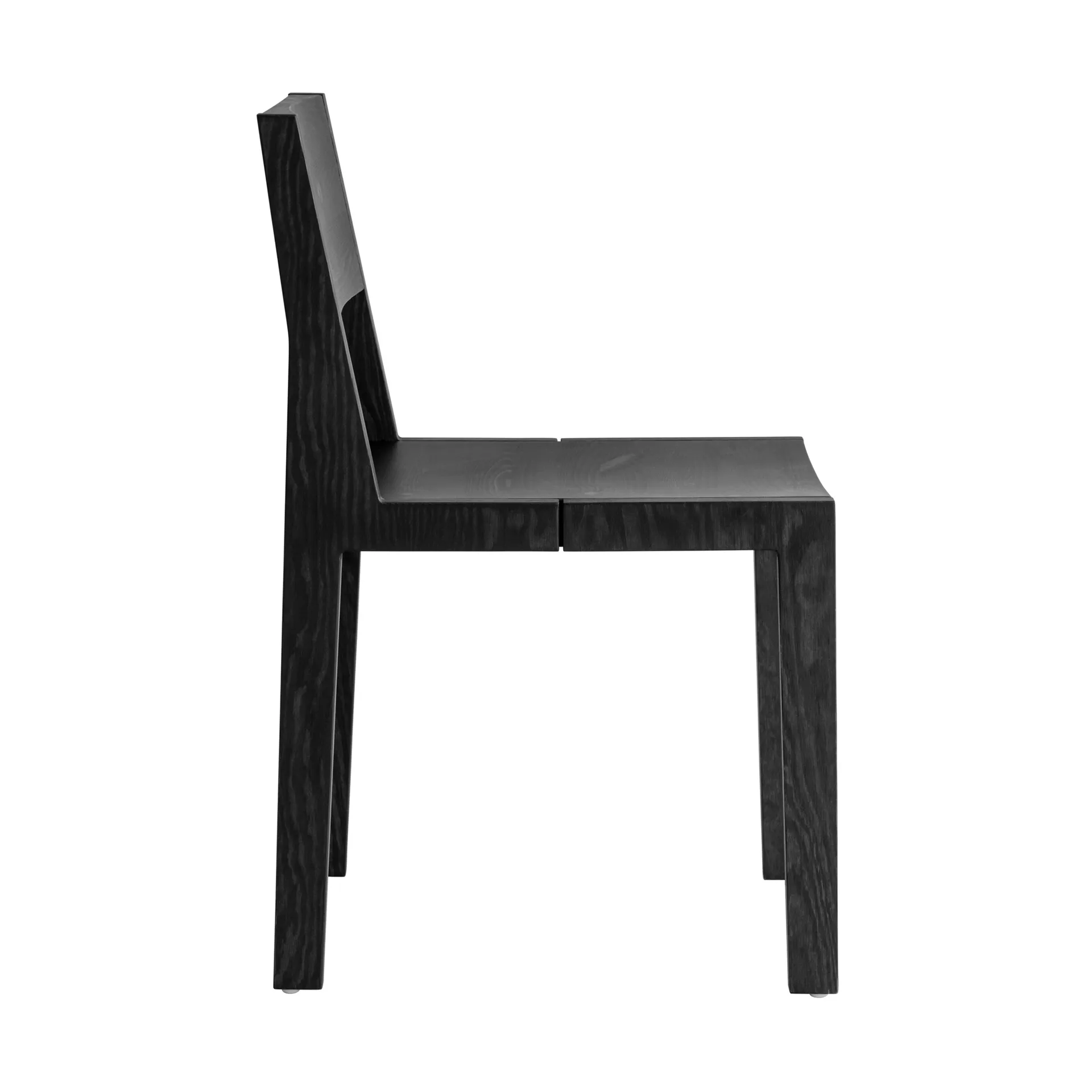 016 Maasto Dining Chair cadeira, Pinho tingido de preto Vaarnii