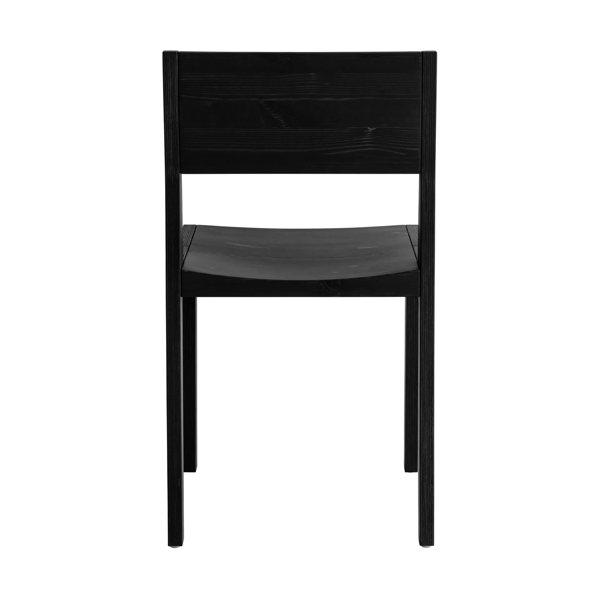 016 Maasto Dining Chair cadeira, Pinho tingido de preto Vaarnii