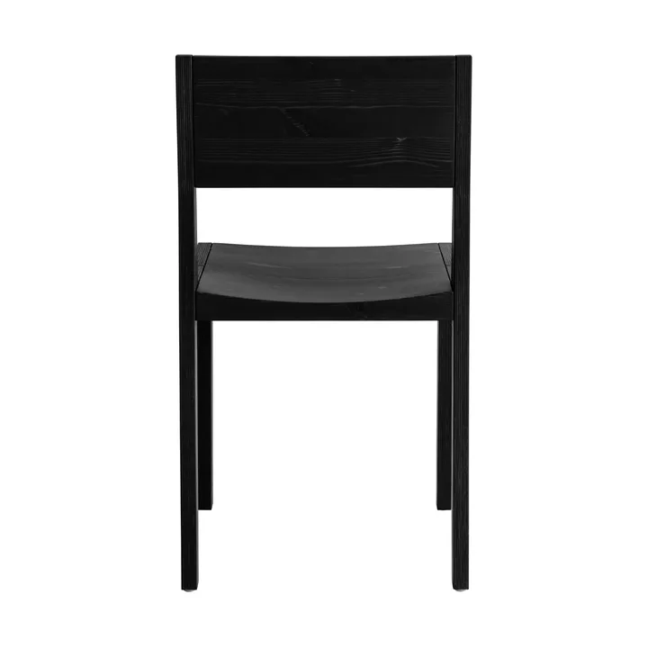 016 Maasto Dining Chair cadeira - Pinho tingido de preto - Vaarnii
