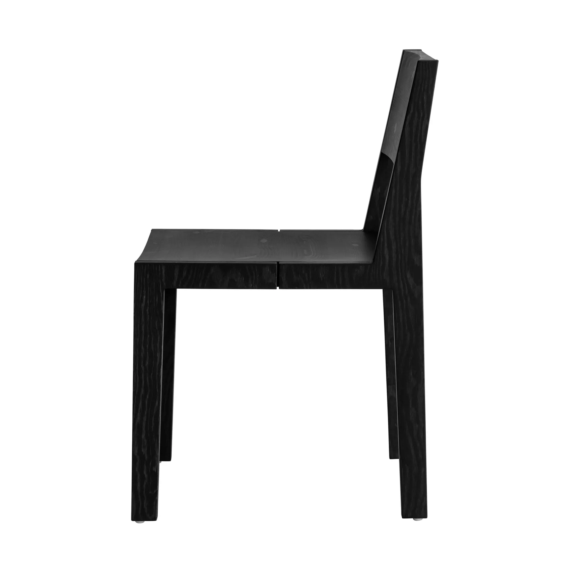 016 Maasto Dining Chair cadeira, Pinho tingido de preto Vaarnii