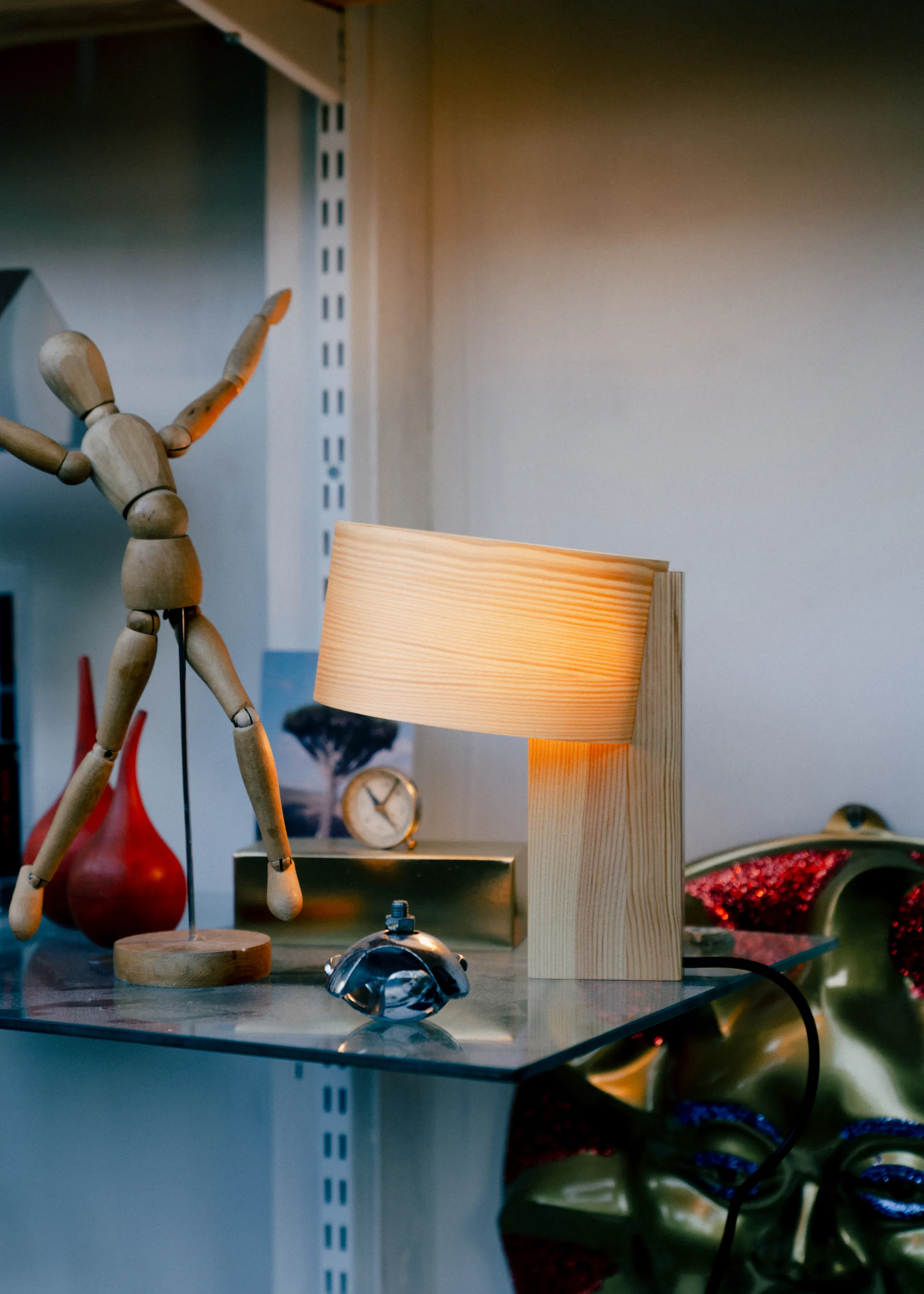 018 Hoop Table Lamp candeeiro de mesa, Pinho encerado a óleo mate, 34 cm Vaarnii