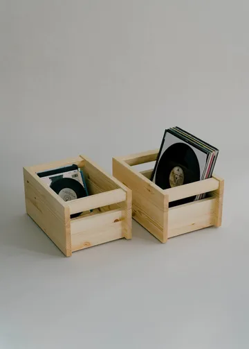 020 Koppa Crate caixa de arrumação - Pinho encerado a óleo, small 29x43x22 cm - Vaarnii