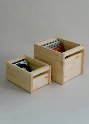 020 Koppa Crate caixa de arrumação - Pinho encerado a óleo, small 29x43x22 cm - Vaarnii