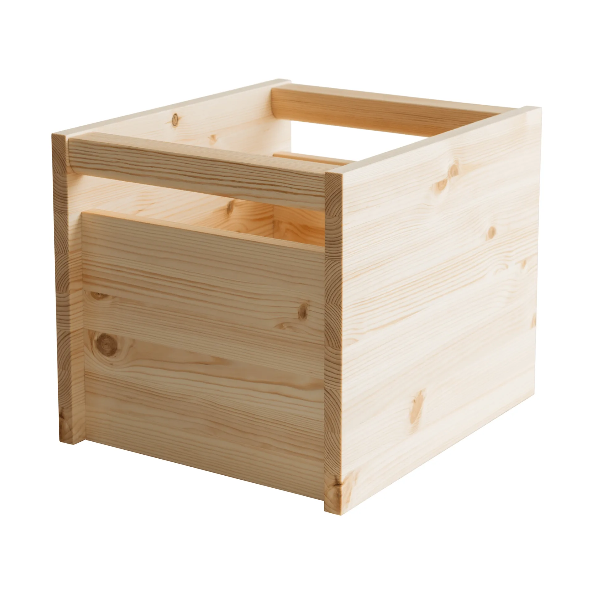 020 Koppa Crate caixa de arrumação, Pinho encerado com óleo, large 38x43x36 cm Vaarnii