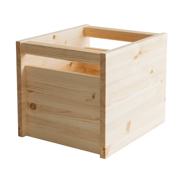 020 Koppa Crate caixa de arrumação - Pinho encerado com óleo, large 38x43x36 cm - Vaarnii