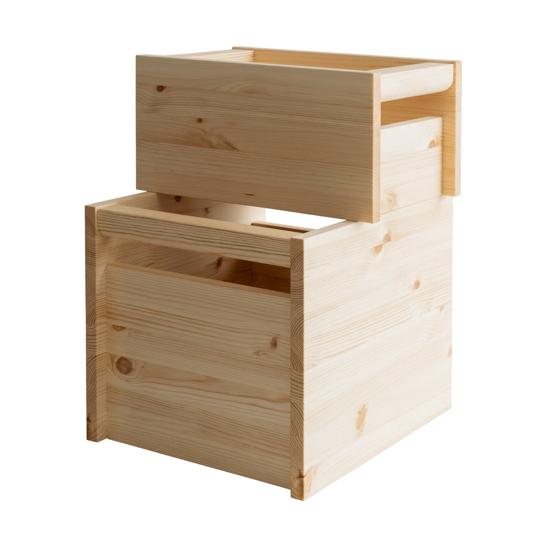 020 Koppa Crate caixa de arrumação, Pinho encerado com óleo, large 38x43x36 cm Vaarnii