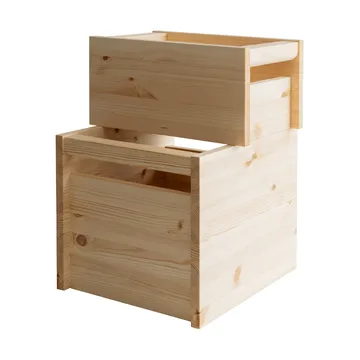 020 Koppa Crate caixa de arrumação - Pinho encerado com óleo, large 38x43x36 cm - Vaarnii