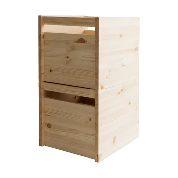 020 Koppa Crate caixa de arrumação - Pinho encerado com óleo, large 38x43x36 cm - Vaarnii