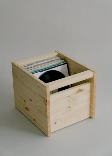 020 Koppa Crate caixa de arrumação - Pinho encerado com óleo, large 38x43x36 cm - Vaarnii