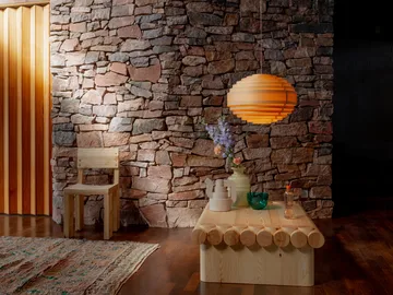 1002 Hans Pendant pendente - Pinho oleado mate, XL Ø70 cm - Vaarnii