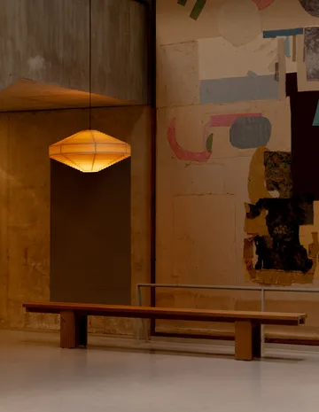 1003 Hans Pendant candeeiro pendente - Pinho oleado e encerado mate, Ø60 cm - Vaarnii