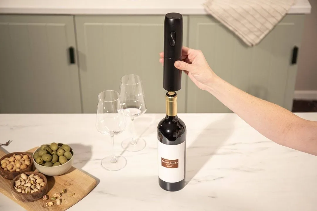 Vacuvin abre-garrafas elétrico para vinho, Preto Vacuvin