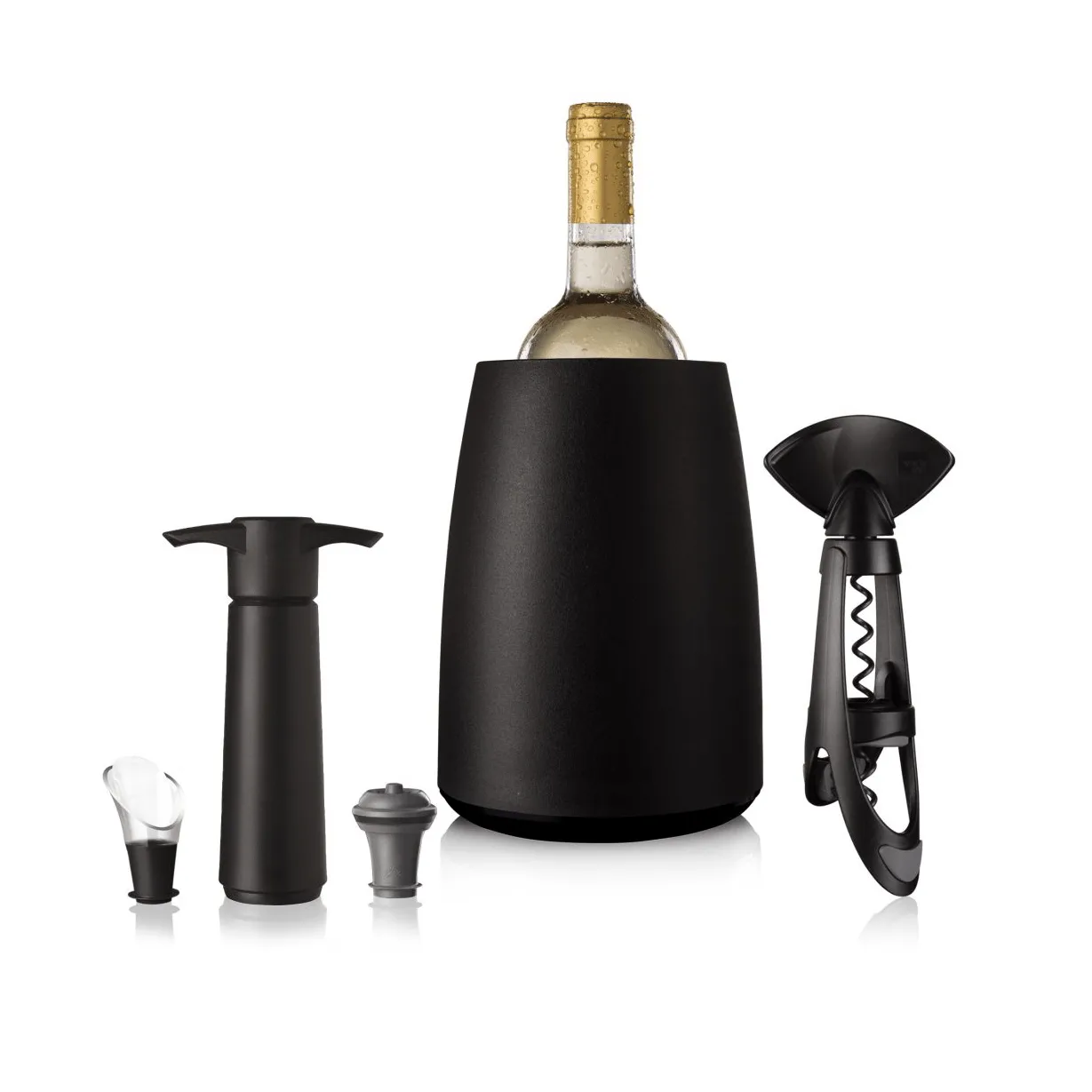 Vacuvin Elegant Plus conjunto de vinho, Preto, 5 peças Vacuvin