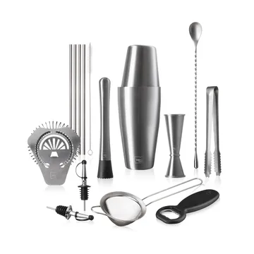 Vacuvin Mixologist Bar In a Box conjunto de cocktails - Aço inoxidável, 14 peças - Vacuvin