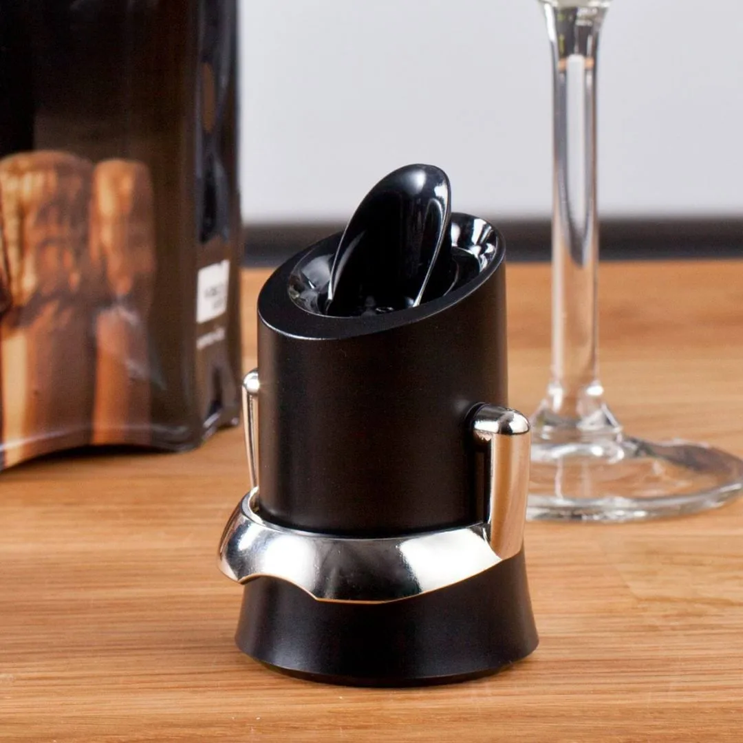 Vacuvin selador e servidor de champanhe, Preto Vacuvin