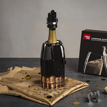 Vacuvin selador e servidor de champanhe - Preto - Vacuvin