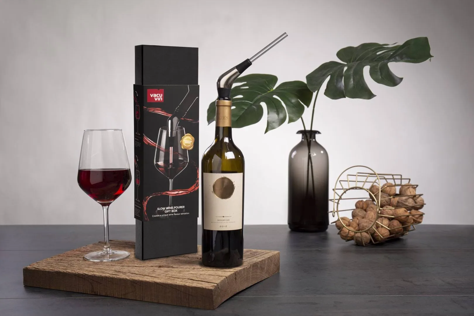 Vacuvin Slow Pourer giftset, Preto Vacuvin