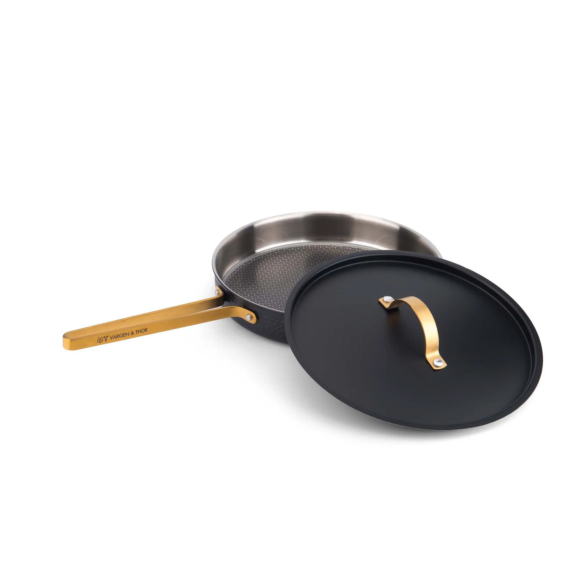Caçarola martelada preta com tampa Arvet, Modelo X2. Ø28 cm Vargen & Thor