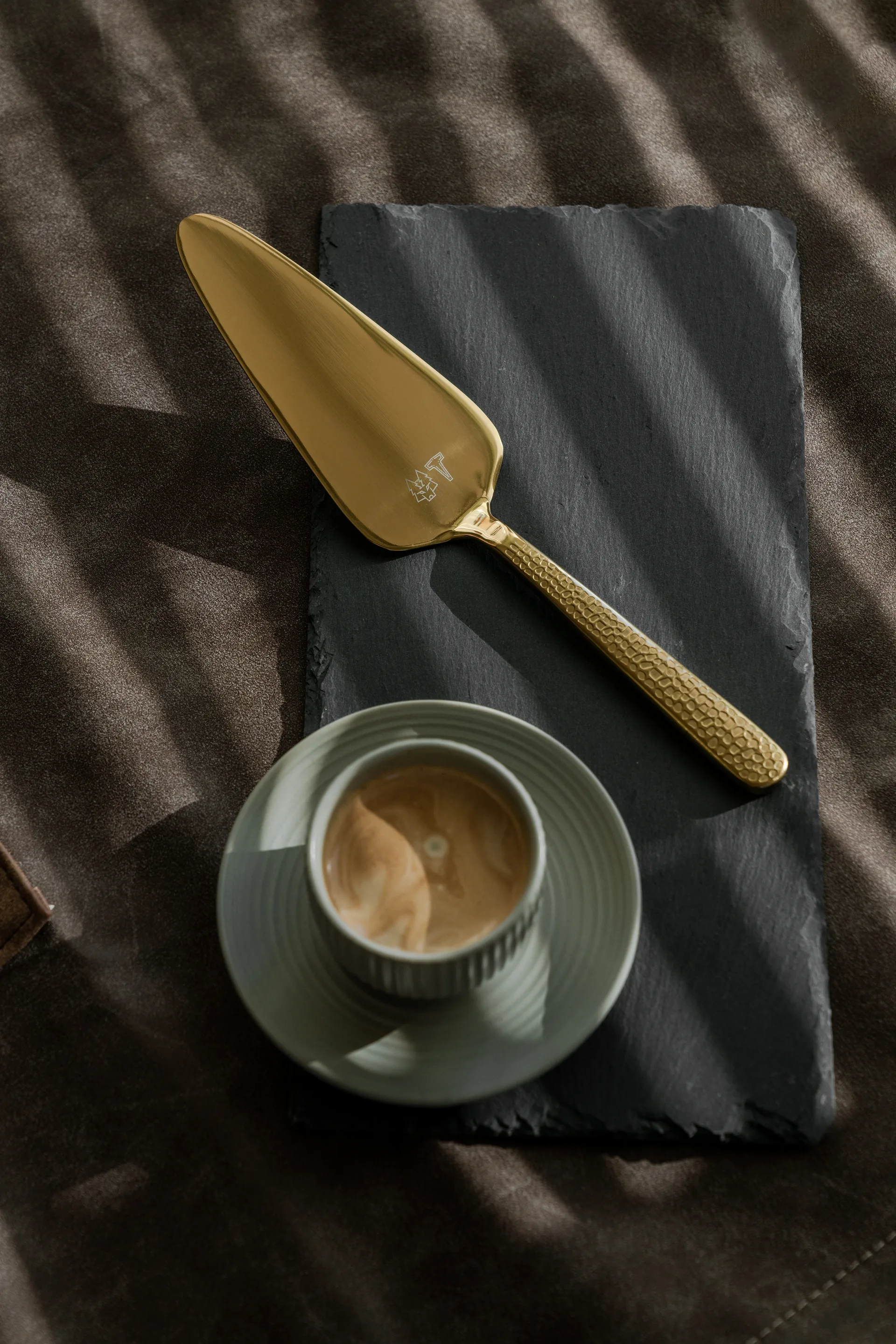 Duga xícara espresso com pires 4 un., Branco-cinza areia-antracite preto Vargen & Thor