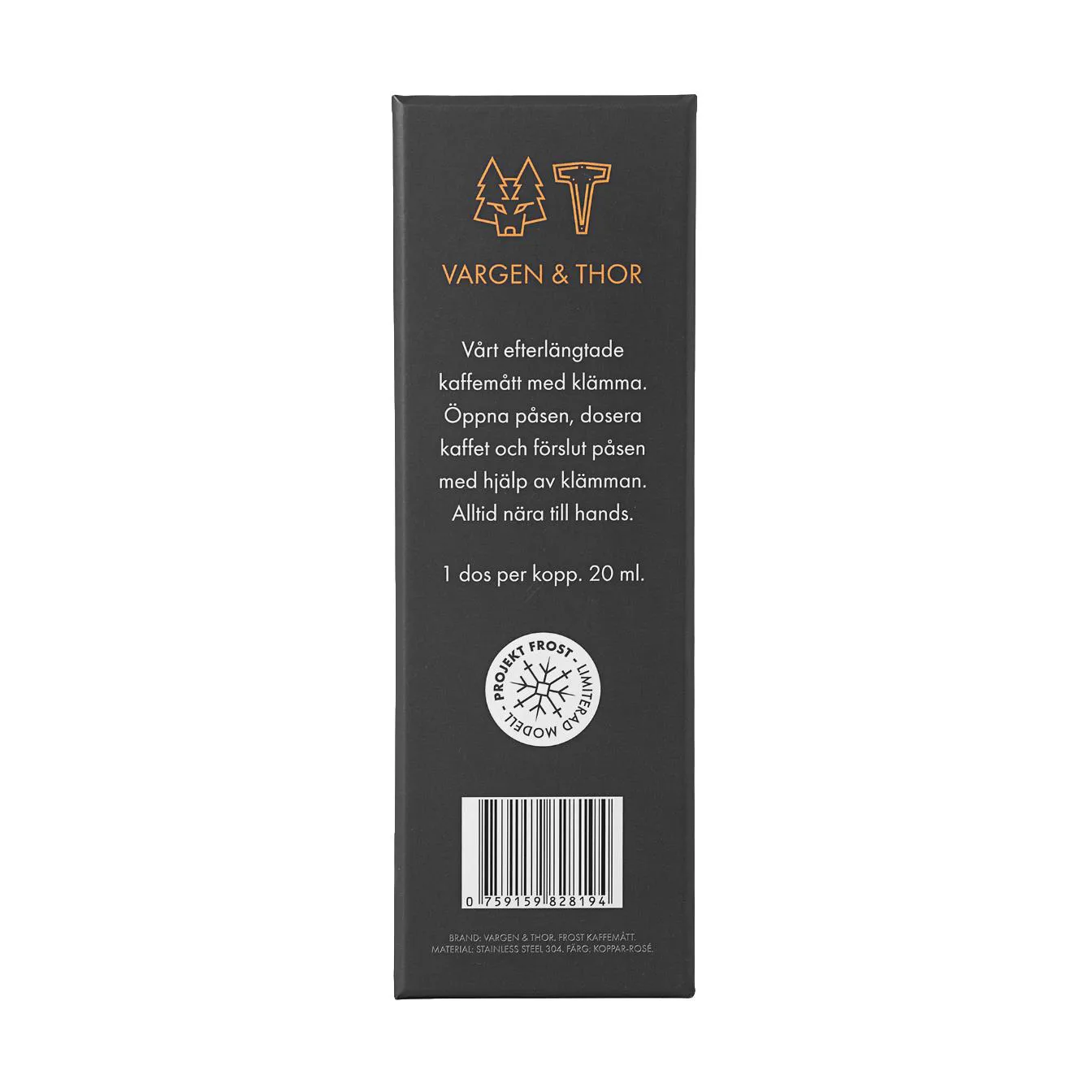 Frost colher medidora para café com mola, Copos, 20 ml Vargen & Thor