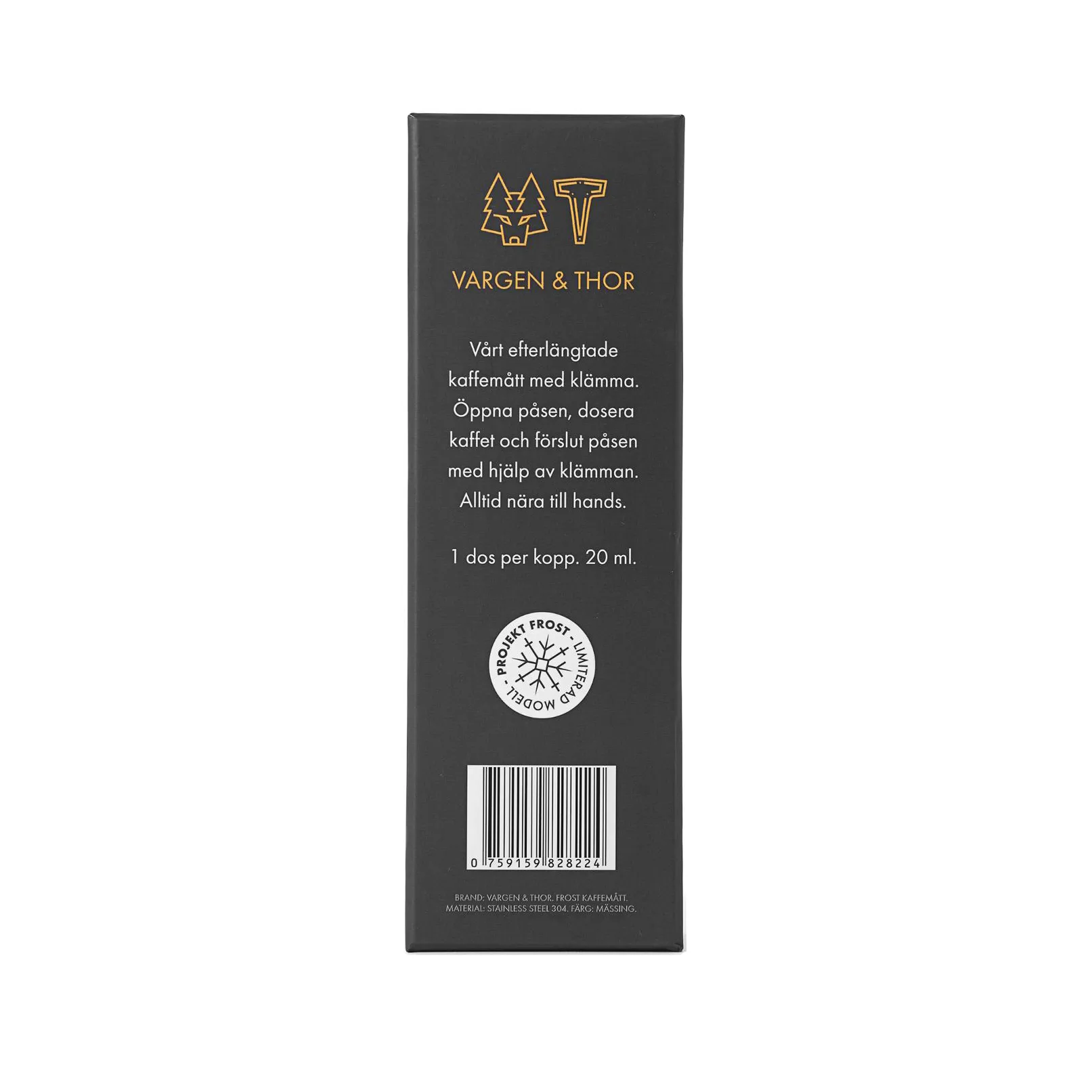 Frost colher medidora para café com mola, Latão, 20 ml Vargen & Thor