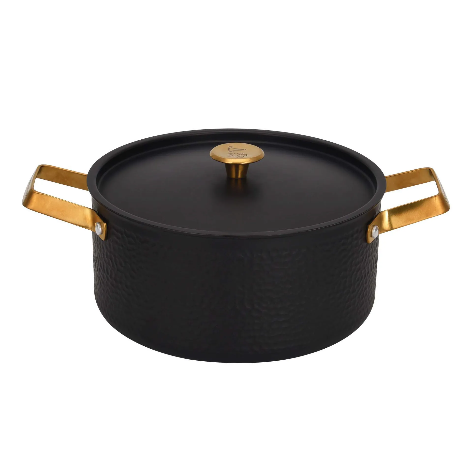 Panela martelada com tampa Arvet, preto, Mio. 4 L Vargen & Thor