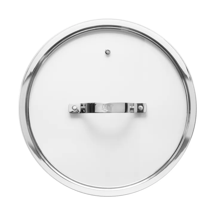Tampa de vidro Bas - Prateado, Ø28 cm - Vargen & Thor