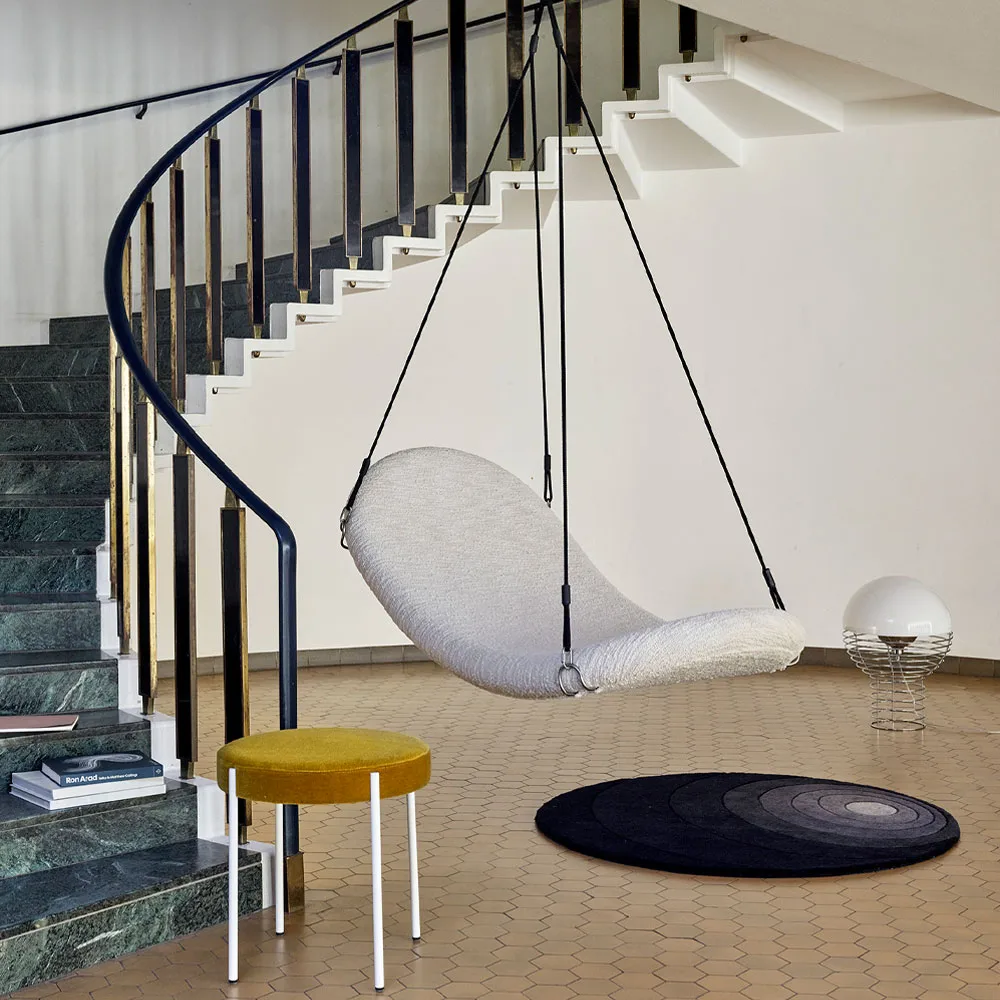 Tapete redondo Luna, areia escura, 120 cm Verpan