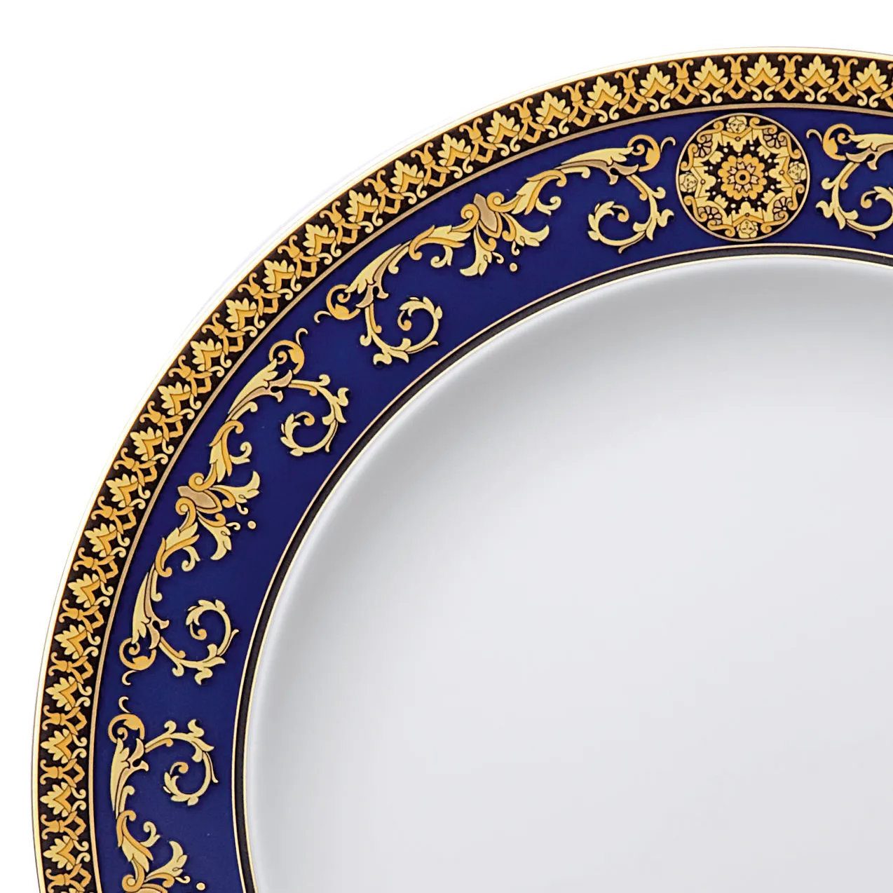 Prato de refeição Versace Medusa Blue, 27 cm Versace