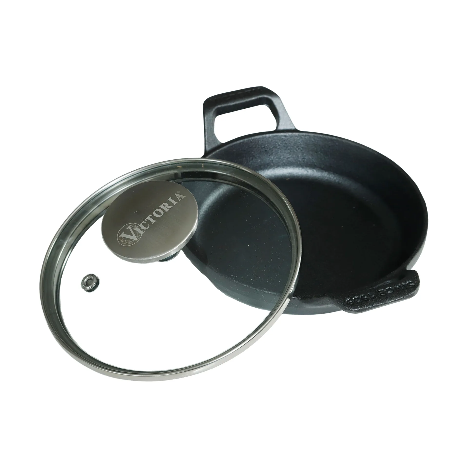 Mini caçarola redonda com tampa de vidro em ferro fundido enameled, Ø14 cm Victoria