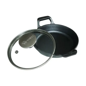 Mini caçarola redonda com tampa de vidro em ferro fundido enameled - Ø14 cm - Victoria
