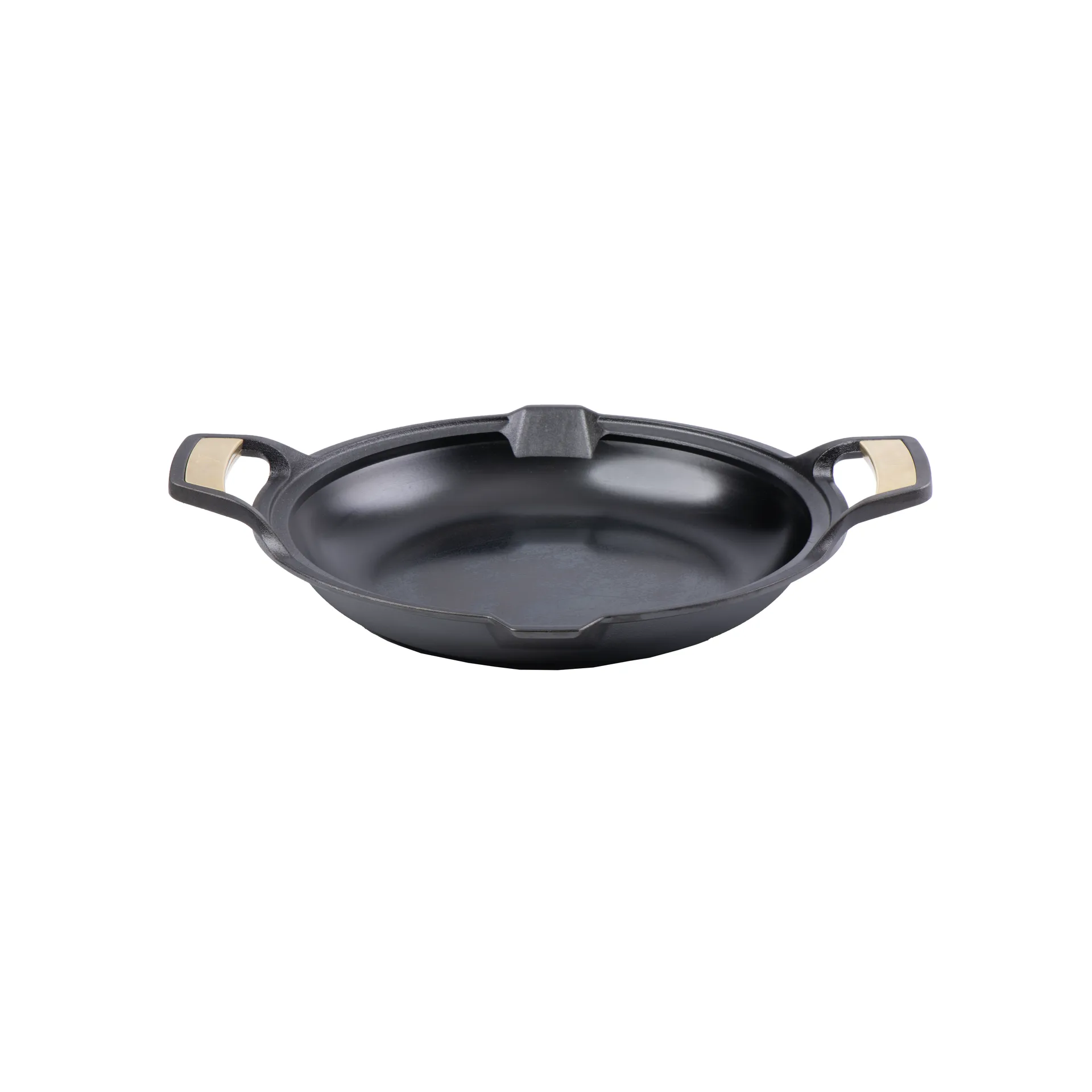 Panela de paella Signature em ferro fundido polido 33 cm, Preto Victoria