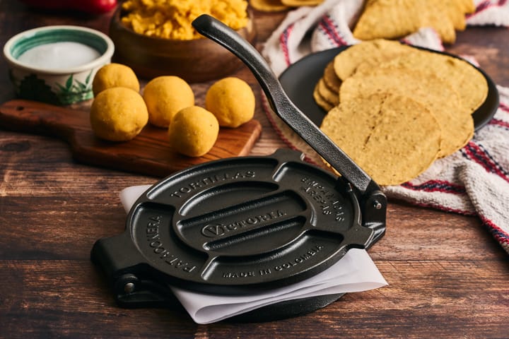 Prensa de tortilla ferro fundido 20 cm, Preto Victoria